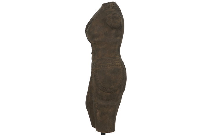 DKD Home Decor Figura de Cemento Diosa Javanesa Gris Oscuro 40x35x120 cm