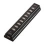LogiLink UA0096 Hub USB 2.0 con 10 puertos y fuente de alimentación, Negro