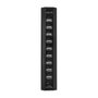 LogiLink UA0096 Hub USB 2.0 con 10 puertos y fuente de alimentación, Negro