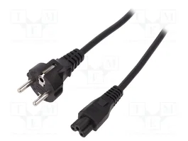 Digitus Cable de alimentación CEE 7/7 a IEC C5 1,8m Negro