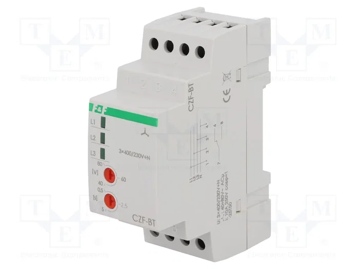 F&F CZF-BT Relé de monitorización de tensión SPDT para raíl DIN F&F CZF-BT Relé de monitorización de tensión SPDT para raíl DIN