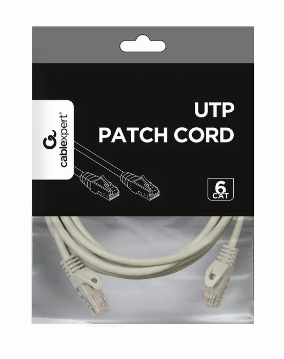 Gembird PP6U-CU-3M Cable de Red Cat6 U/UTP (UTP) Cobre 3 Metros Gris, Latiguillo Patch Cord con Conectores RJ-45 y Contactos Chapados en Oro Gembird PP6U-CU-3M Cable de Red Cat6 U/UTP (UTP) Cobre 3 Metros Gris, Latiguillo Patch Cord con Conectores RJ-45 y Contactos Chapados en Oro