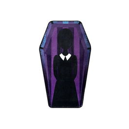 Sd Toys Alfombra Interior Dark Side Wednesday 80x47 cm - Diseño Gótico Inspirado en la Serie, Poliéster - Decoración de Habitación