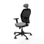 PIQUERAS Y CRESPO Silla de oficina Jorquera con mecanismo Sincro/Traslack, Gris y Negro