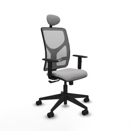 PIQUERAS Y CRESPO Silla de oficina Motilla con mecanismo Sincro, Gris claro/Gris