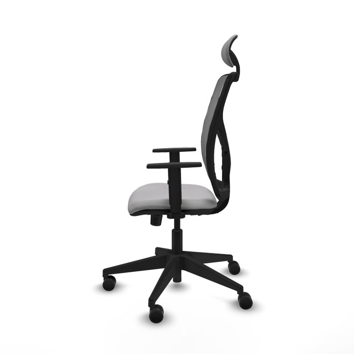 PIQUERAS Y CRESPO Silla de oficina Motilla con mecanismo Sincro, Gris claro/Gris