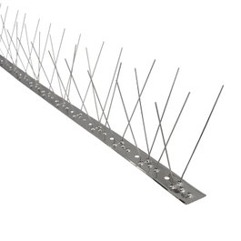 WOLFPACK LINEA PROFESIONAL Pincho Anti Palomas de 1 Metro en Acero Inoxidable con Pinchos Dobles