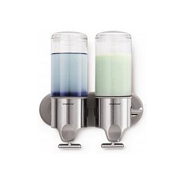 simplehuman Set de 2 Dispensadores de Jabón BT1028, Acero Inoxidable