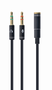 Gembird Cable Adaptador de Audio 3,5 mm 4-pin a 2 x 3,5 mm Estéreo Negro