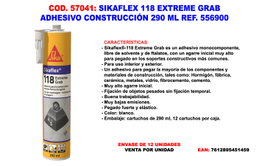 Sika Sikaflex 118 Extreme Grab Adhesivo Construcción 290 ml