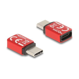 DeLOCK 60689 Bloqueador de datos USB Type-C™ a USB Type-C™ 240 W Rojo