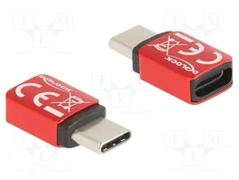DeLOCK 60689 USB Datenblocker USB Type-C™ 240 W Rojo