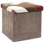 Home Deco Factory Caja-Puf Plegable Scott Patchw Cocooning Poliéster