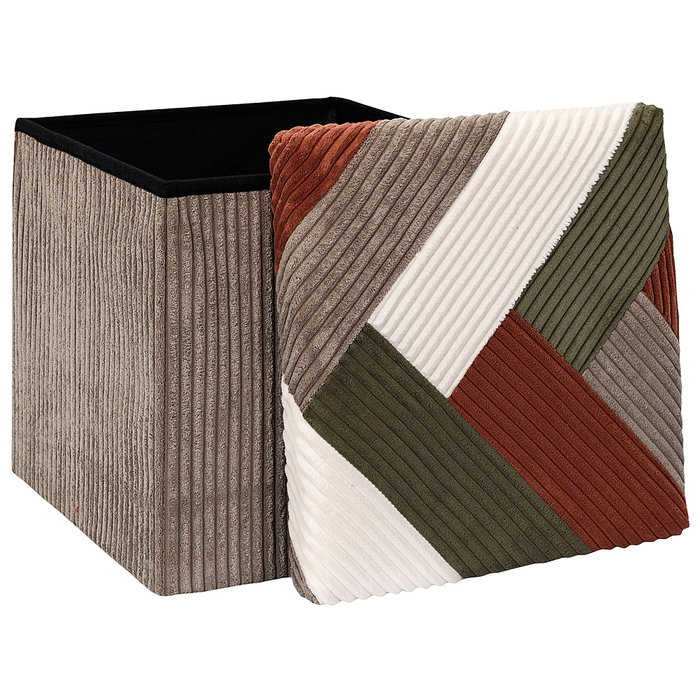 Home Deco Factory CAJA-PUF PLEGABLE SCOTT PATCHW Home Deco Factory CAJA-PUF PLEGABLE SCOTT PATCHW