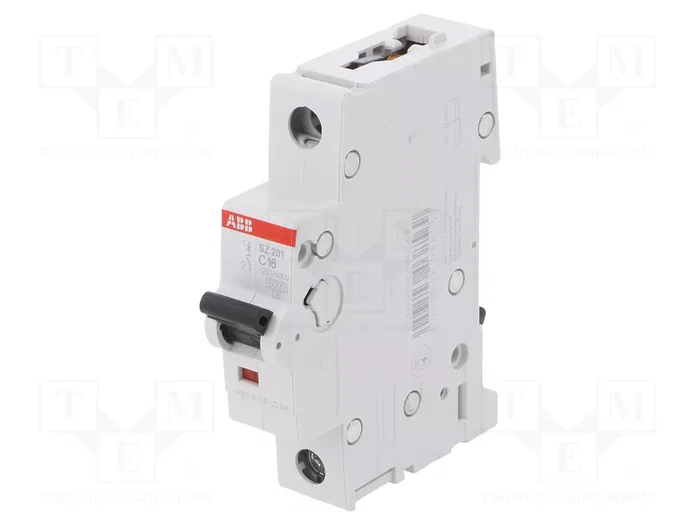 ABB SZ201-C16 Interruptor magnetotérmico 16A 1P Característica C ABB SZ201-C16 Interruptor magnetotérmico 16A 1P Característica C