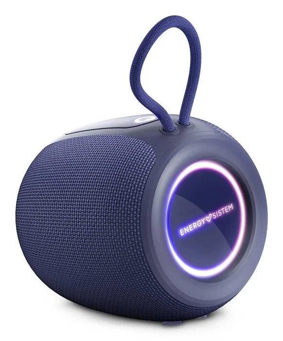 Energy Sistem Altavoz Portátil Bluetooth Bloom, 10W, True Wireless Stereo, Resistente al Agua IPX6, 18h Batería, Luces LED, Color Azul