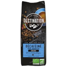 DESTINATION Café en Grano Descafeinado 100% Arábica Ecológico, Paquete de 250 gramos