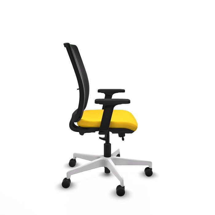 PIQUERAS Y CRESPO Silla de oficina Haches con mecanismo Sincro/Traslack Amarillo y Negro