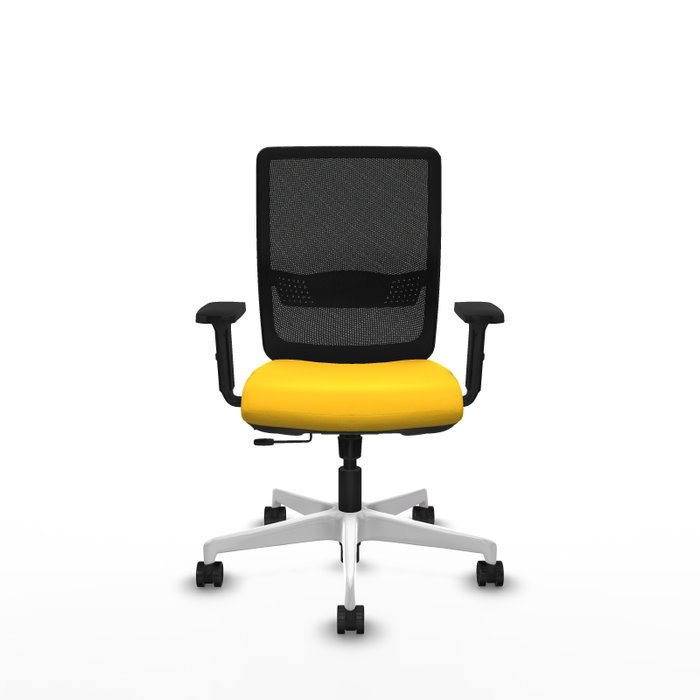 PIQUERAS Y CRESPO Silla de oficina Haches con mecanismo Sincro/Traslack Amarillo y Negro