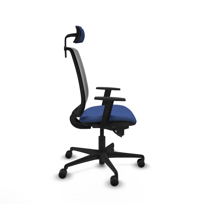 PIQUERAS Y CRESPO Silla de oficina Alares Azul marino y Negro con mecanismo Sincro de 5 posiciones