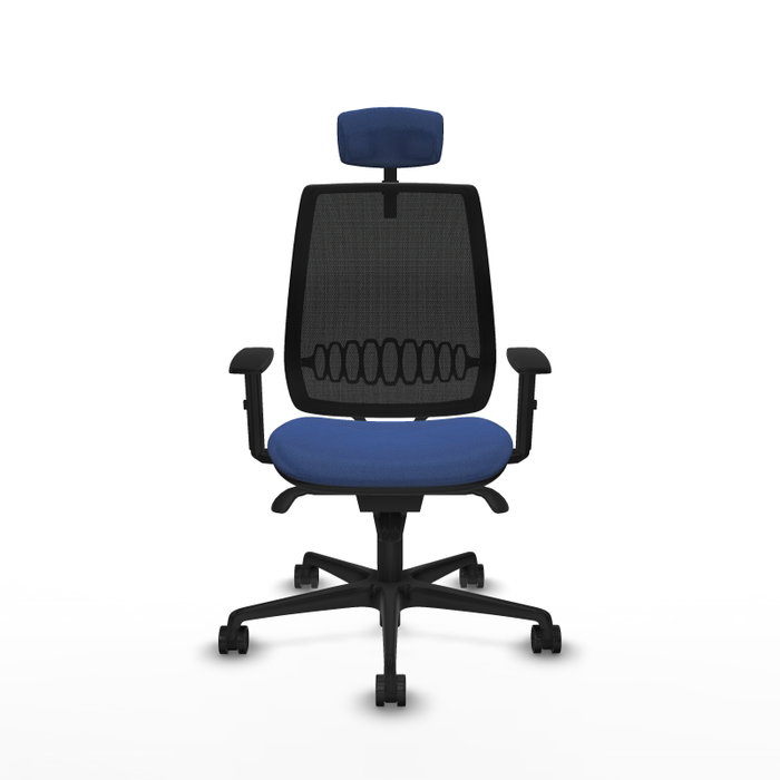 PIQUERAS Y CRESPO Silla de oficina Alares Azul marino y Negro con mecanismo Sincro de 5 posiciones