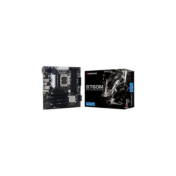 Biostar B760MXC PRO Placa Base Intel B760 Socket 1700 mATX DDR5 (4x) PCIe 4.0 x16 2.5GbE LAN ALC897