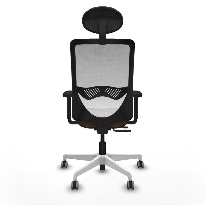 PIQUERAS Y CRESPO Silla de oficina Zulema con mecanismo Sincro/Traslack, Marrón oscuro y Blanco PIQUERAS Y CRESPO Silla de oficina Zulema con mecanismo Sincro/Traslack, Marrón oscuro y Blanco