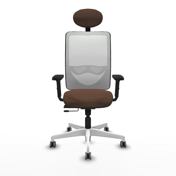 PIQUERAS Y CRESPO Silla de oficina Zulema con mecanismo Sincro/Traslack, Marrón oscuro y Blanco PIQUERAS Y CRESPO Silla de oficina Zulema con mecanismo Sincro/Traslack, Marrón oscuro y Blanco