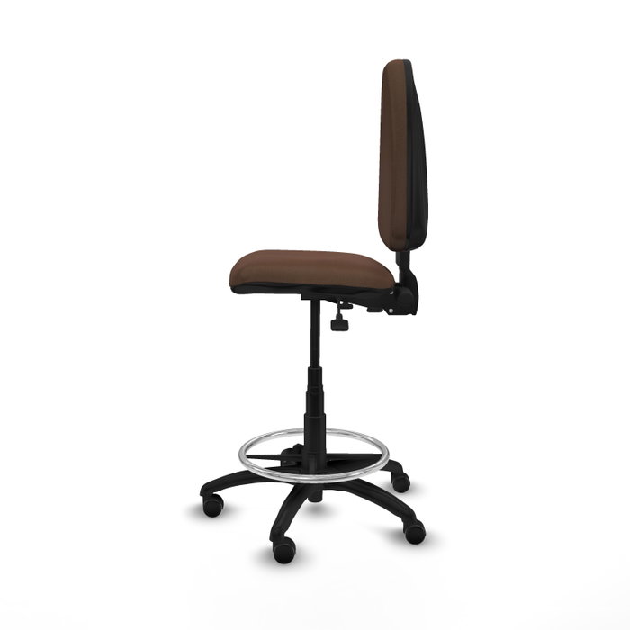 PIQUERAS Y CRESPO Taburete Aýna tapizado en tela marrón oscuro PIQUERAS Y CRESPO Taburete Aýna tapizado en tela marrón oscuro