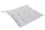 DKD Home Decor Cojin Silla Urban Crudo 42x42x3 cm (2 Unidades) Algodon Poliester