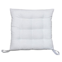 DKD Home Decor Pack de 2 Cojines para Silla Crudo 42x42x3 cm