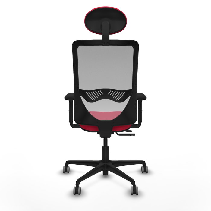 PIQUERAS Y CRESPO Silla de oficina Zulema con mecanismo Sincro/Traslack, Rojo y Gris