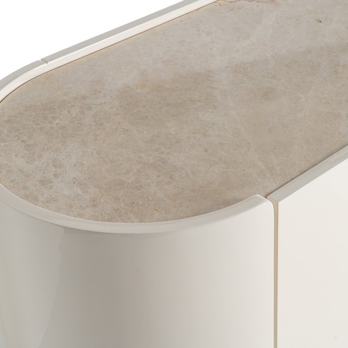 Aparador Lacado Crema Mármol-Dm Salón 160 X 45 X 75 cm