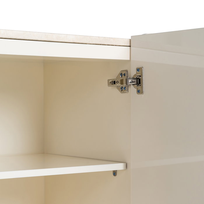 Aparador Lacado Crema Mármol-Dm Salón 160 X 45 X 75 cm