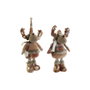 DKD Home Decor Figura Poliéster RENO Surtido de 2 Unidades Marrón