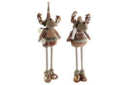 DKD Home Decor Figura Reno Marron 17 x 48 x 18 cm (2 Unidades)