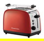 Russell Hobbs 26554-56 Tostador Colours Plus Rojo con Calientapanecillos y Tueste Rápido