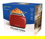 Russell Hobbs 26554-56 Tostador Colours Plus Rojo con Calientapanecillos y Tueste Rápido