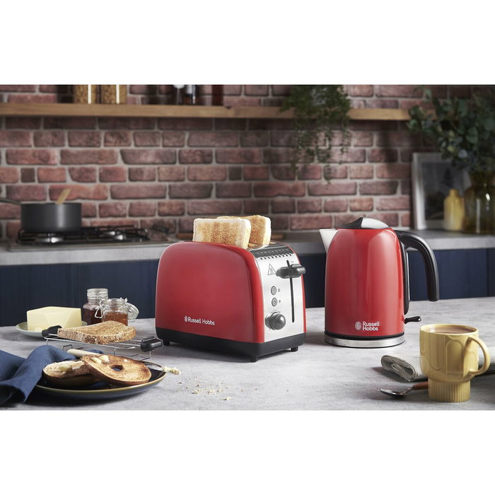 Russell Hobbs Colours Plus Rojo Tostadora de 2 Ranuras Russell Hobbs Colours Plus Rojo Tostadora de 2 Ranuras
