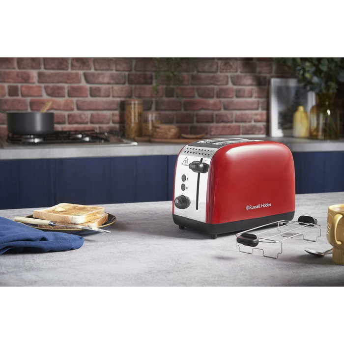 Russell Hobbs Colours Plus Rojo Tostadora de 2 Ranuras Russell Hobbs Colours Plus Rojo Tostadora de 2 Ranuras