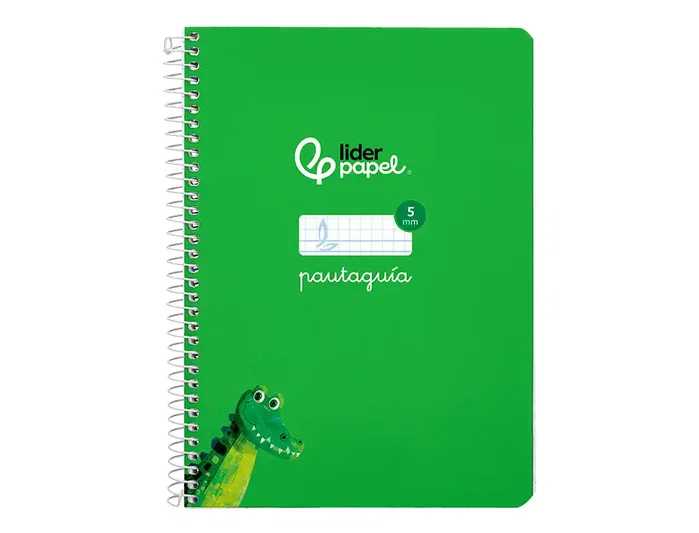 Liderpapel Cuaderno espiral Pautaguía A5 tapa dura verde Liderpapel Cuaderno espiral Pautaguía A5 tapa dura verde