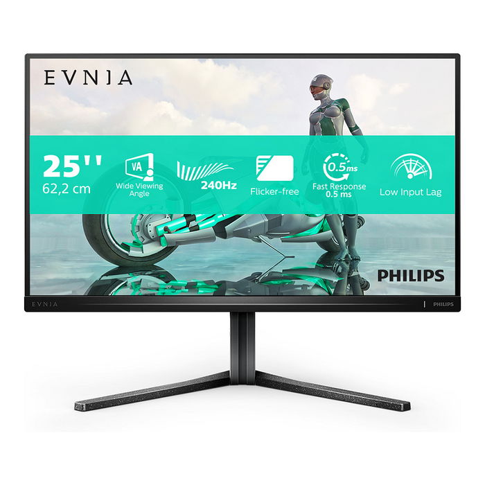 Philips 25M2N3200W/00 Monitor Gaming 24.5" Full HD (1920x1080) VA 240Hz 1ms Adaptive Sync HDMI 2.0 DisplayPort 1.4 Color Gris