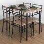 Home Deco Factory Conjunto de mesa con 4 sillas Loka