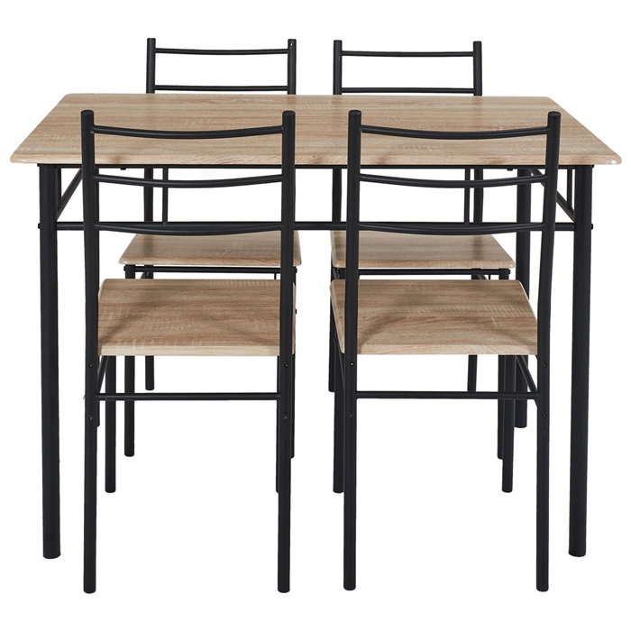 Home Deco Factory Conjunto de mesa con 4 sillas Loka Home Deco Factory Conjunto de mesa con 4 sillas Loka