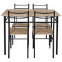 Home Deco Factory Conjunto de mesa con 4 sillas Loka