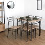 Home Deco Factory Conjunto de mesa con 4 sillas Loka