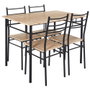 Home Deco Factory Conjunto de mesa con 4 sillas Loka
