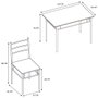 Home Deco Factory Conjunto de mesa con 4 sillas Loka