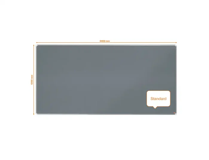 Nobo Tablero de anuncios Premium Ecolabel fieltro gris 2400x1200 mm marco aluminio