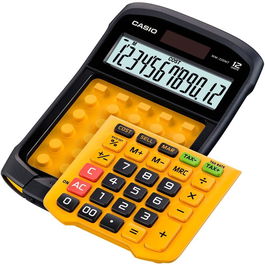 Casio WM-320MT Calculadora de Sobremesa 12 Dígitos Resistente al Agua y Polvo Amarillo-Negro